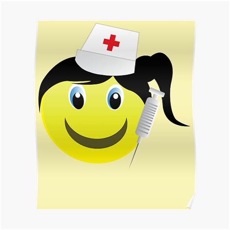 Emoji Nurse Posters Redbubble