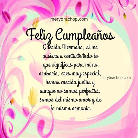 Querida Hermana Feliz Cumpleanos Imagen Cristiana Saludo