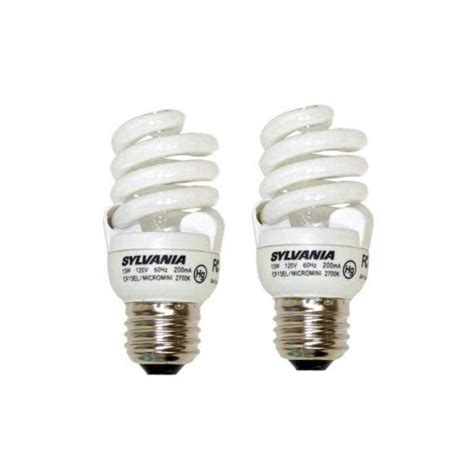 Sylvania 29727 13 Watt Soft White Micro Mini Twist Cfl Light Bulbs 2