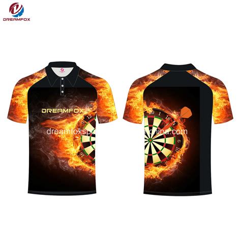 China Sublimated Design Your Own Custom Dart Shirts Jersey Polo Shirt
