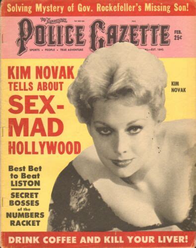 Feb 1963 Police Gazette Magazine Kim Novak Coffee Ebay