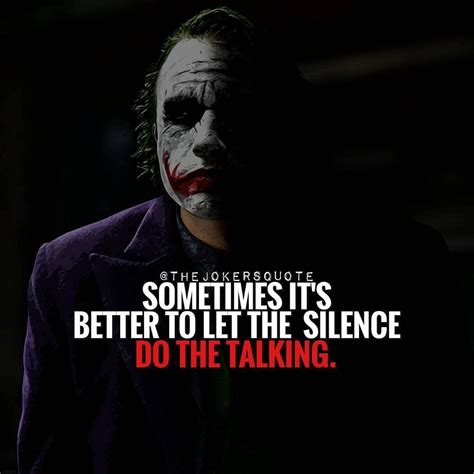 Unfortunately For You I Wont Remain Silent Joker Quotes Villain