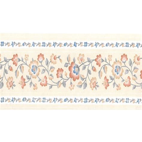Dundee Deco 413 In Floral Beige Green Blue Pink Flowers On Vine