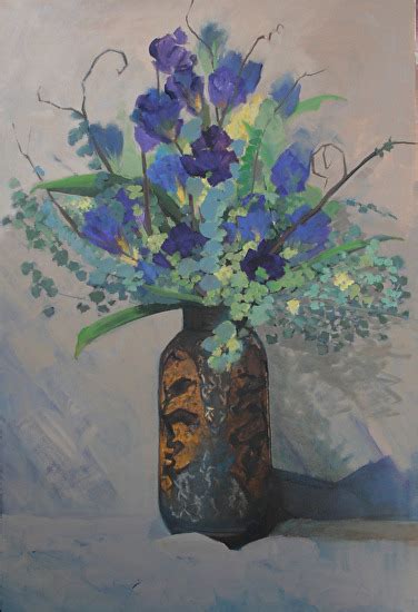 Daily Painters Of Colorado Rustic Vase Original Still Life Iris