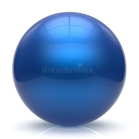 Sphere Button Ball Blue Round Basic Circle Geometric Shape Stock
