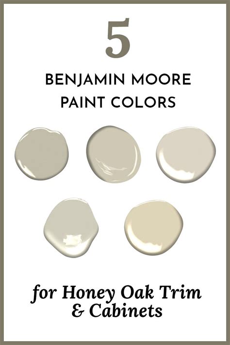 What paint color would you use? Five Benjamin Moore Paint Colors for Honey Oak Trim ...