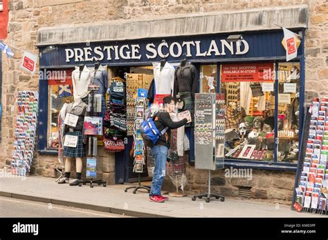 Scottish Souvenir Shop On The Royal Mile Canongate Edinburgh