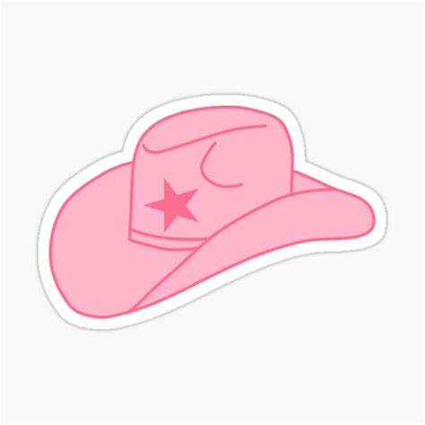 Vsco Preppy Cowboy Hat Pink With Star Sticker For Sale By Suusck