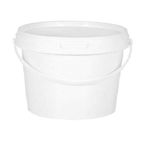 Plastic Bucket Oval Volume 55 L White With Lid Jokey