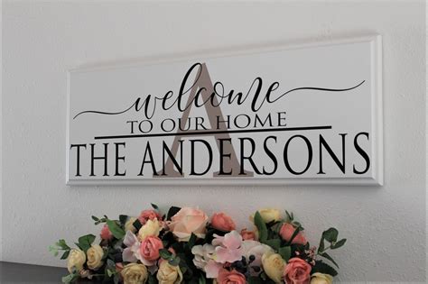 Welcome To Our Home Hanging Welcome Sign Welcome Sign Wooden Foyer