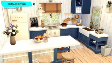 Cottage Living Kitchen Converted Barn The Sims 4 Room Building No Cc