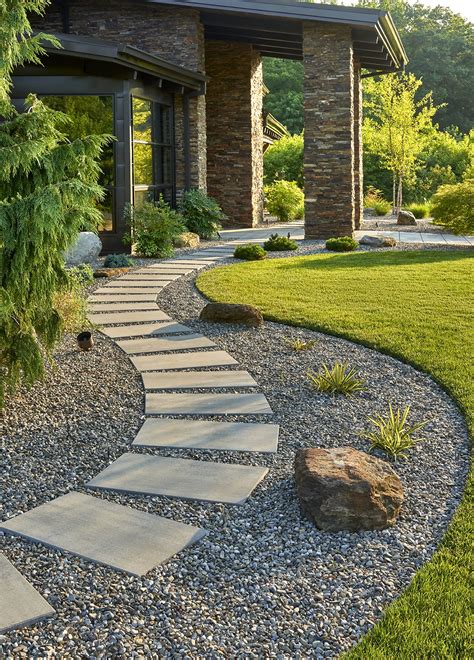 Garden Designs With Pebbles And Pavers Top 60 Best Gravel Landscaping