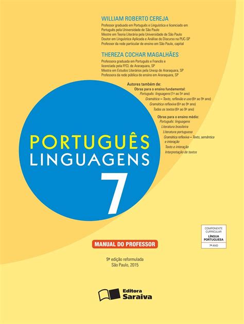 Livro Português Linguagens 7 Ano Manual Do Professor Respostas 2022