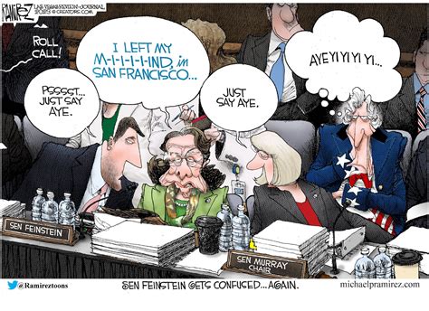 Political Cartoons Congress In Action Sen Feinstein Gets Confused