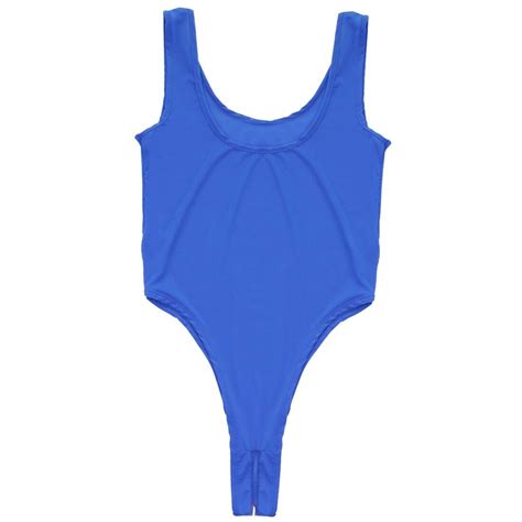 one piece women s bodysuit high cut bikini thong open crotch leotard swimwear ebay