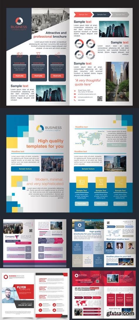 Professional Business Brochures Vector Templates Collection Gfxtra
