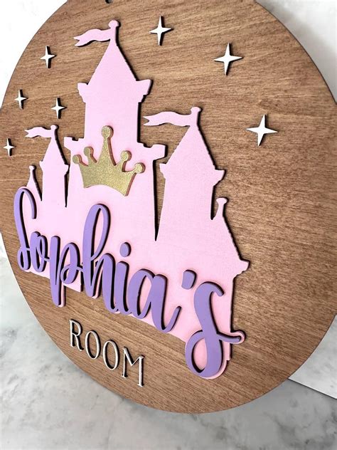 Princess Castle Name Sign Etsy