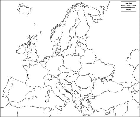 Mapa Europa Para Colorir Ensino
