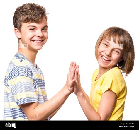 Girl Boy Handshake Hi Res Stock Photography And Images Alamy