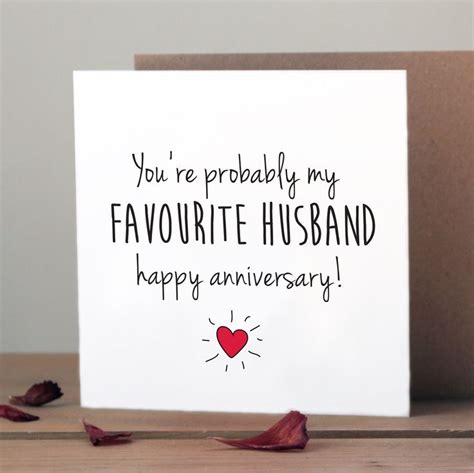 you re probably my favourite husband anniversary card hardtofind anniversary cards for