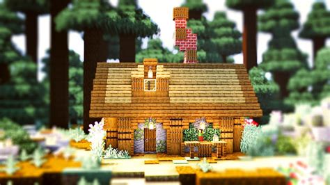 Minecraft Easy Taiga Starter Cottage House Tutorial Youtube