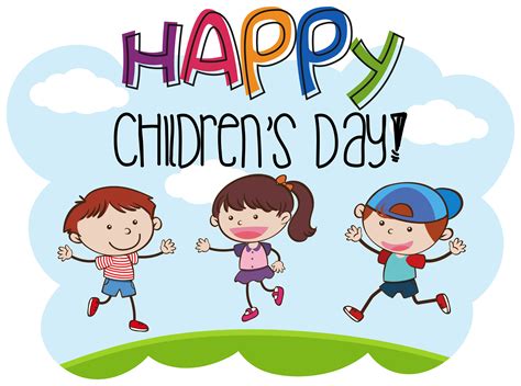 Happy Childrens Day Kid Scene 614213 Vector Art At Vecteezy
