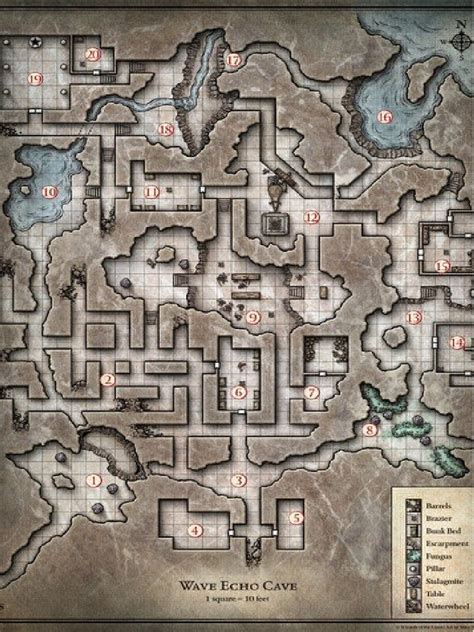 My Wave Echo Cave Map Its A Big One Dnd Wave Echo Cave Map
