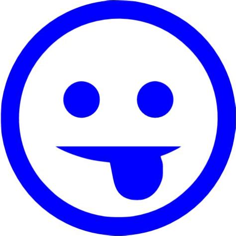 Blue Tongue Icon Free Blue Emoticon Icons