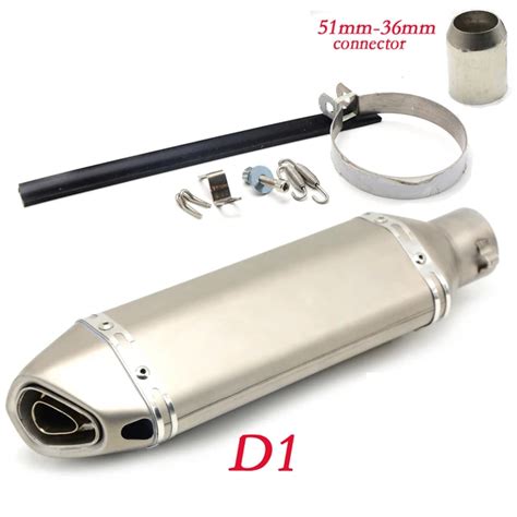 Buy Motorcycle Inlet 51mm Exhaust Muffler Pipe With Db