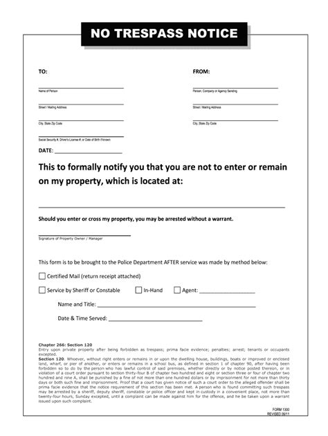 Download the cover letter template (compatible with google docs and word online) or see below for more examples. No Trespassing Order - Fill Out and Sign Printable PDF ...