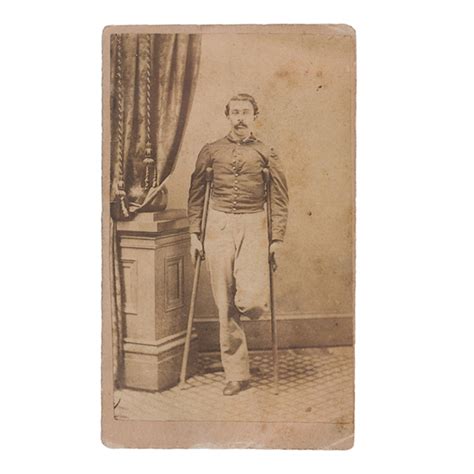 Civil War Cdv Of Amputee Cowans Auction House The Midwests Most