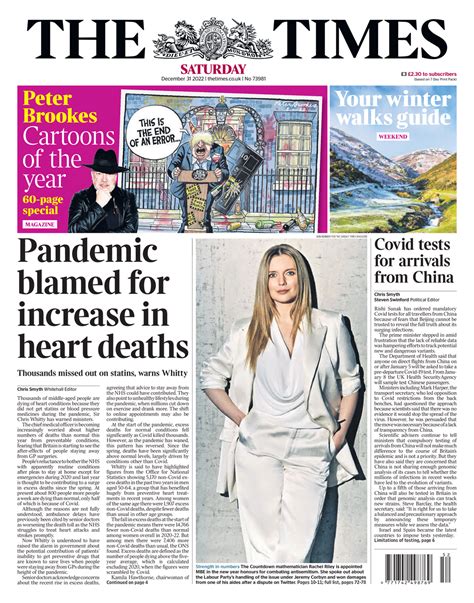 Times Front Page 31st Of December 2022 Tomorrow S Papers Today