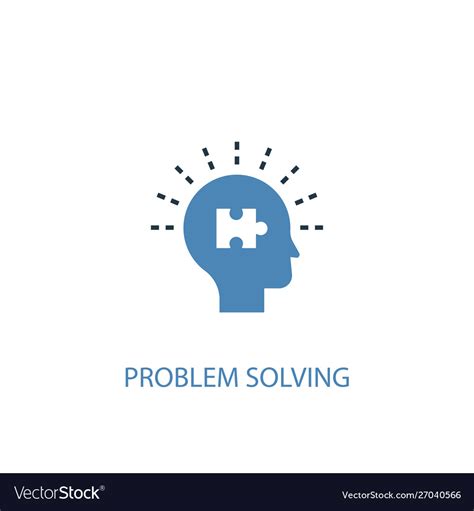 Problem Solving Concept Colored Icon Simple Vector Image