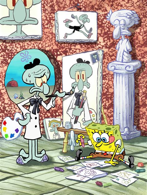 15 Incomparable Squidward Painting Spongebob You Can Use It Free Of