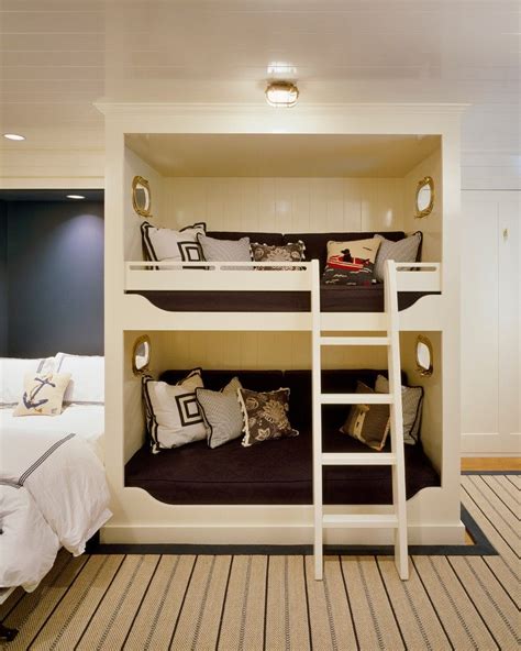 Built In Bunk Beds For A Rustic Kids With A Under Bed Storage