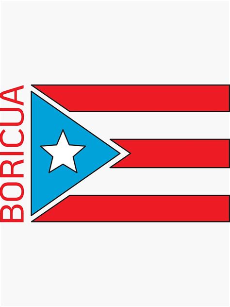 Puerto Ricos Flag Bandera Boricua Pride Sticker By Boricuaceleste