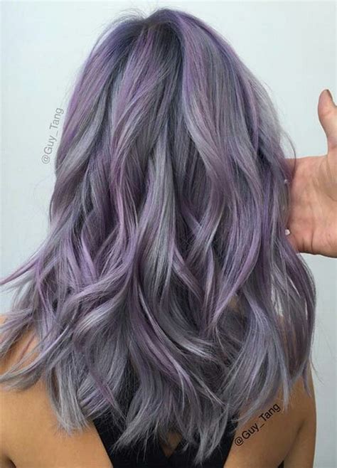 Metallic Purple Lilac Lavender Violet Hair Color Idea