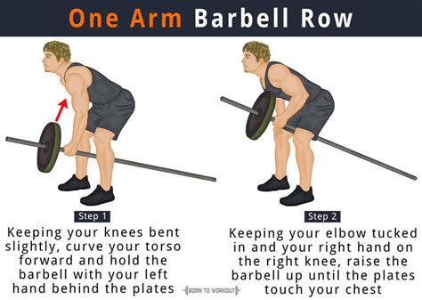 How To Do One Arm Barbell Row Barbell Single Arm Row Born To Workout