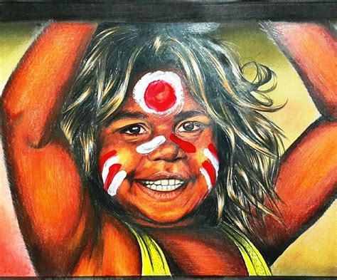 Kamal Aljahed On Instagram “australian Aboriginal Girl Drawing By My