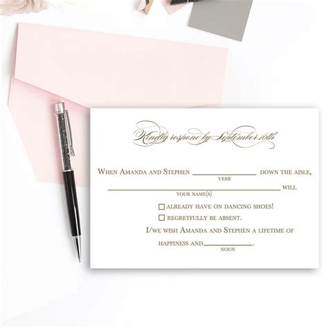 Sample Wedding Rsvp Cards The Perfect Way To Get Your Guests To Respond The Fshn