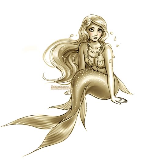 Golden Mermaid By Daekazu On Deviantart