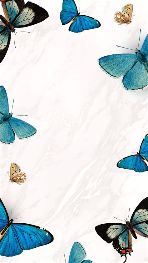 Vsco Tumblr Blue Butterfly Wallpaper Aesthetic