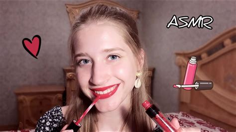 Asmr Lipgloss Application Mouth Sounds Tapping Youtube