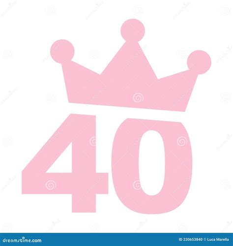 40th Birthday Party Pink Clip Art Stock Vector Illustration Of Pink