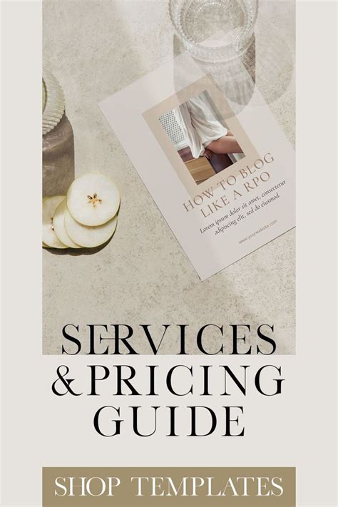 Services And Pricing Guide Template Price List Portfolio Etsy Uk