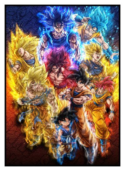 Goku Collage Jan 2021 Standard Sleeves 65x Limited Series