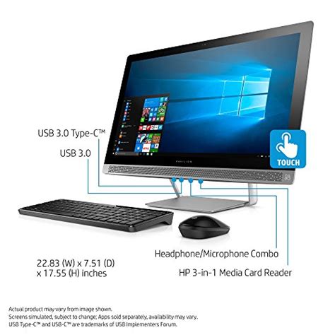 Cheap Hp Pavilion 24 B223w 238 All In One Pc Intel Core I3 7100t