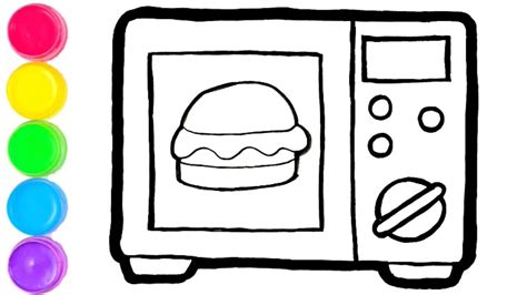 Microwave Oven Drawing For Kids Microwave Oven Drawing Easy Steps How