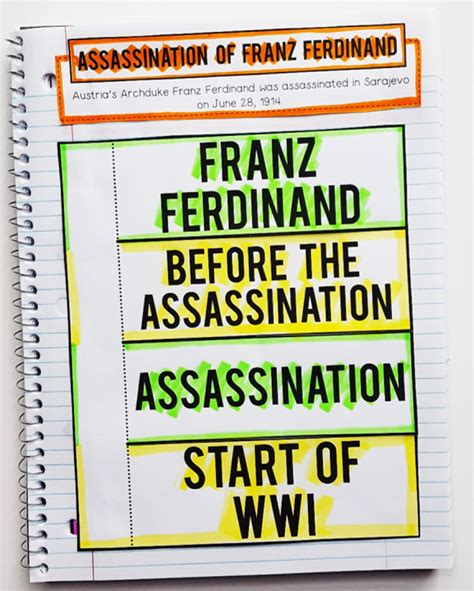 World War I Interactive Notebook And Graphic Organizers World War