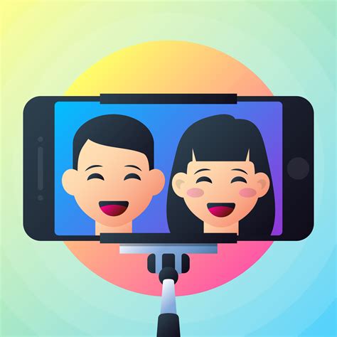 Happy Couple Are Take Selfie Illustration 224356 - Download Free Vectors, Clipart Graphics ...
